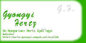 gyongyi hertz business card